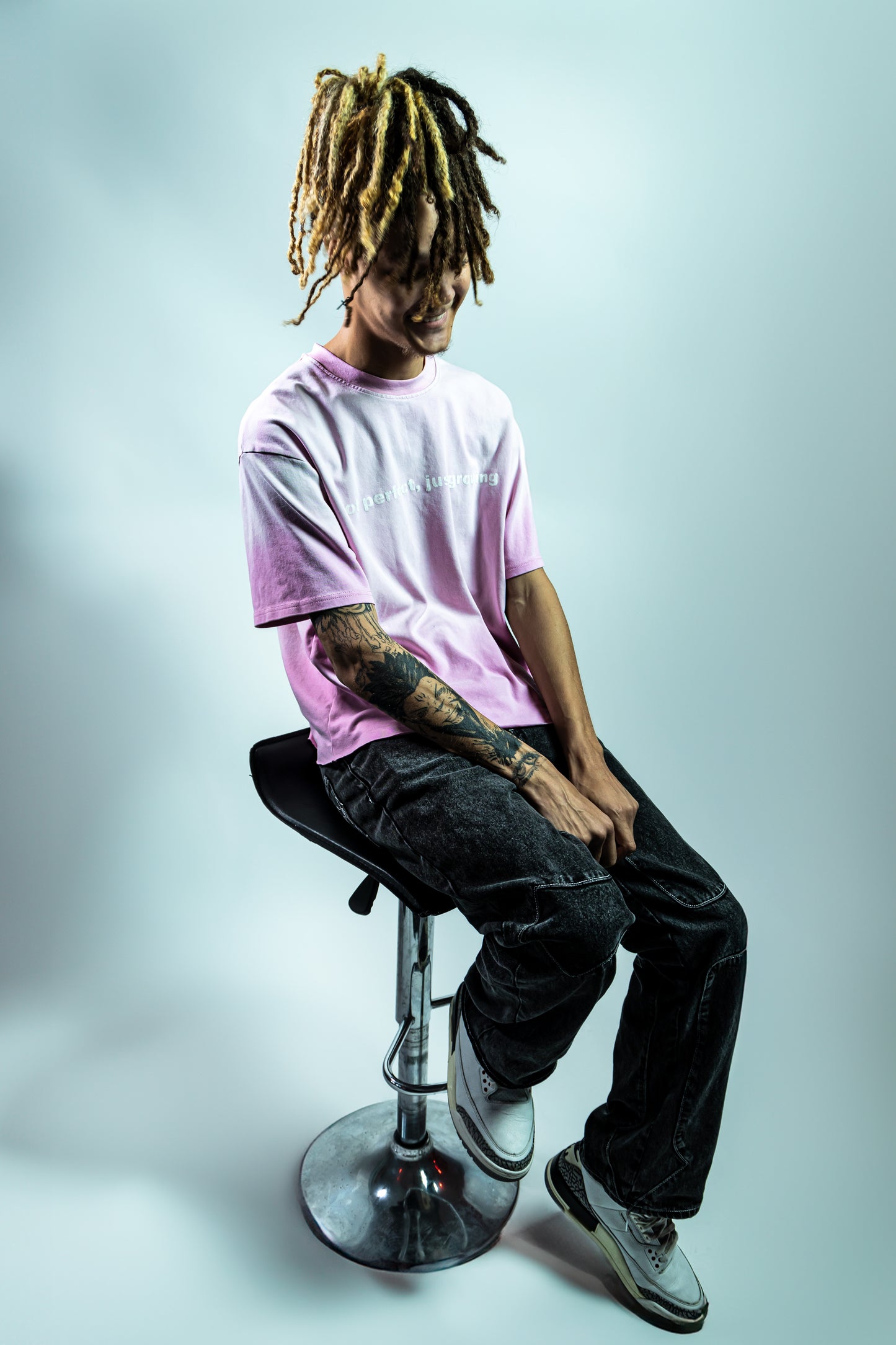 Pink “not perfect, just growing” Tee